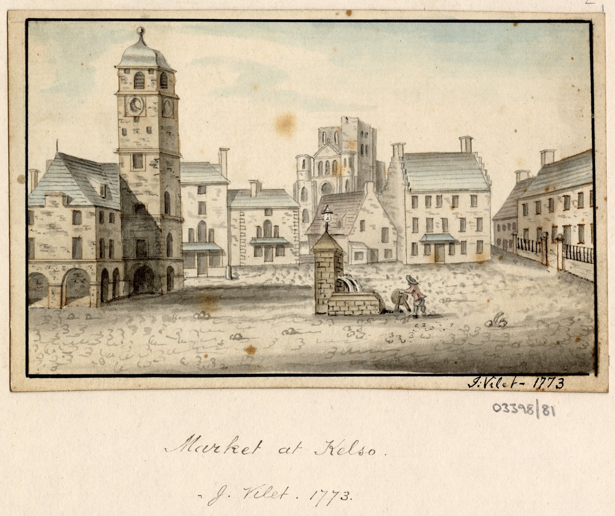 Bir dizi eskiz, Büyük Britanya, Kıta ve Amerika'dan görünümler 1772-1778 (suluboya) by British School