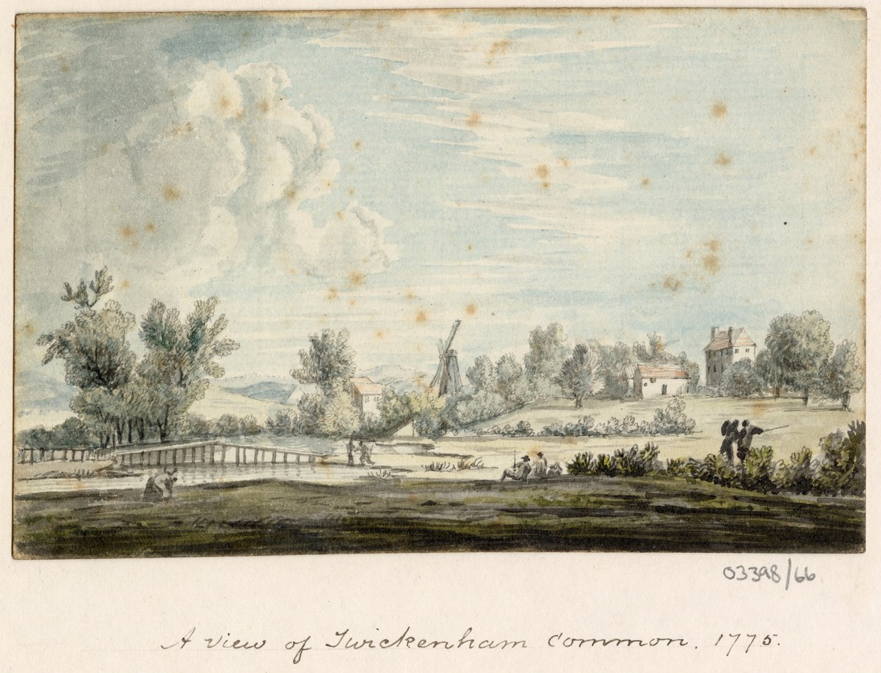 Bir dizi eskiz, Büyük Britanya, Kıta ve Amerika'dan görünümler 1772-1778 (suluboya) by British School
