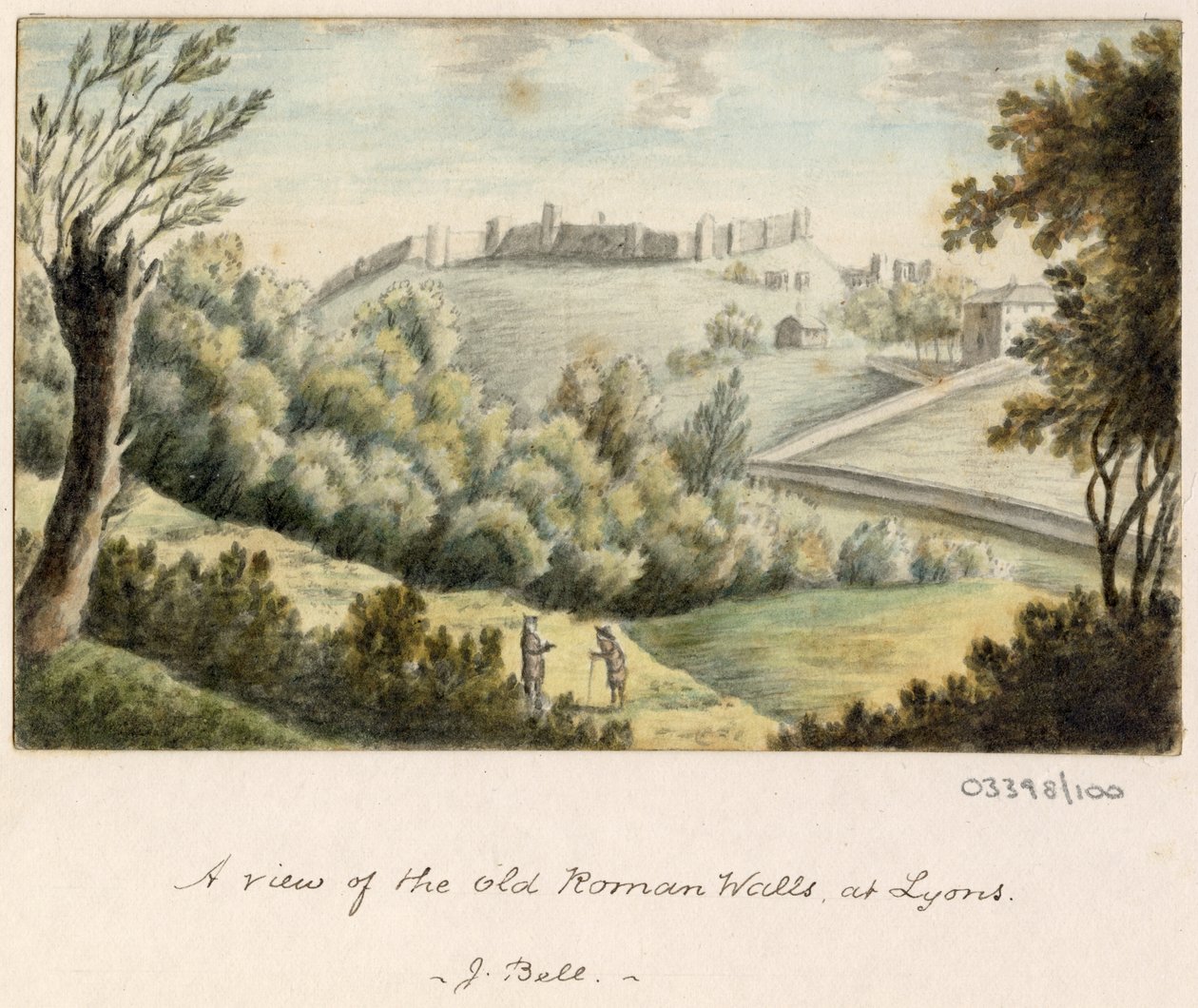 Bir dizi eskiz, Büyük Britanya, Kıta ve Amerika'dan görünümler 1772-1778 (suluboya) by British School