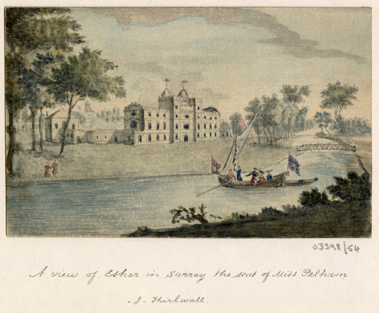 Bir dizi eskiz, Büyük Britanya, Kıta ve Amerika'dan görünümler 1772-1778 (suluboya) by British School