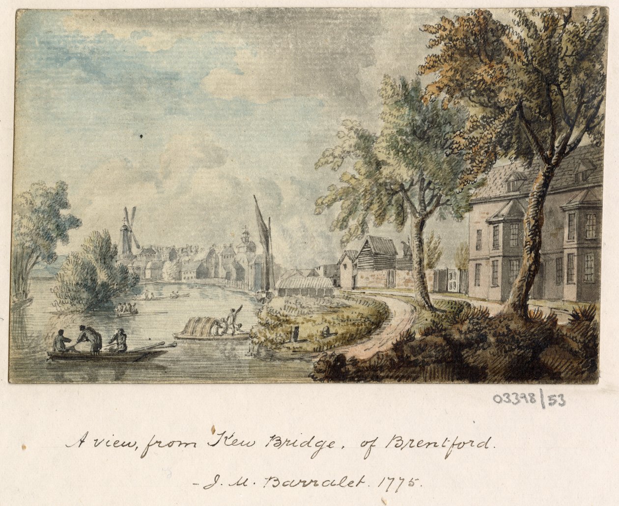 Bir dizi eskiz, Büyük Britanya, Kıta ve Amerika'dan görünümler 1772-1778 (suluboya) by British School