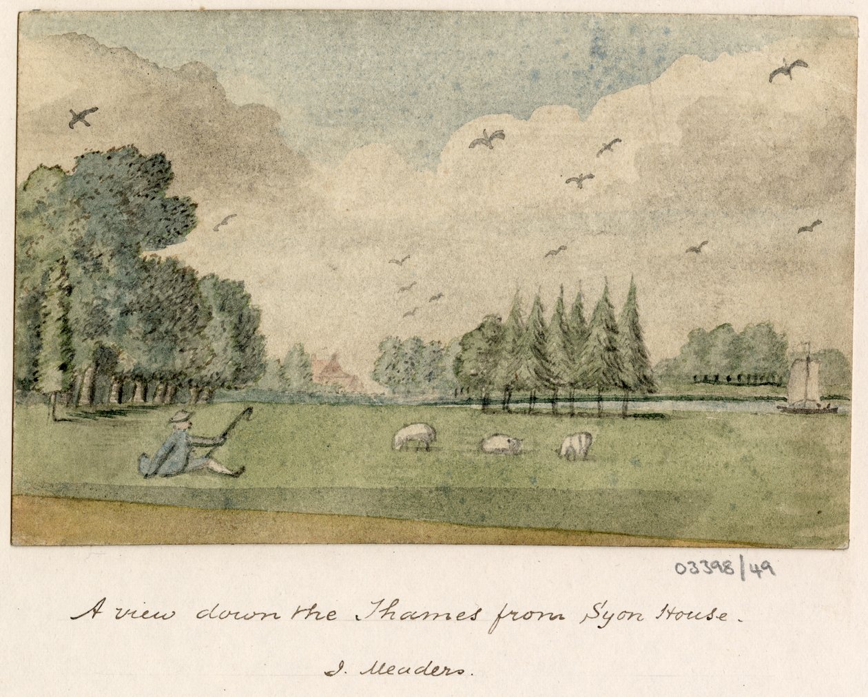 Bir dizi eskiz, Büyük Britanya, Kıta ve Amerika'dan görünümler 1772-1778 (suluboya) by British School