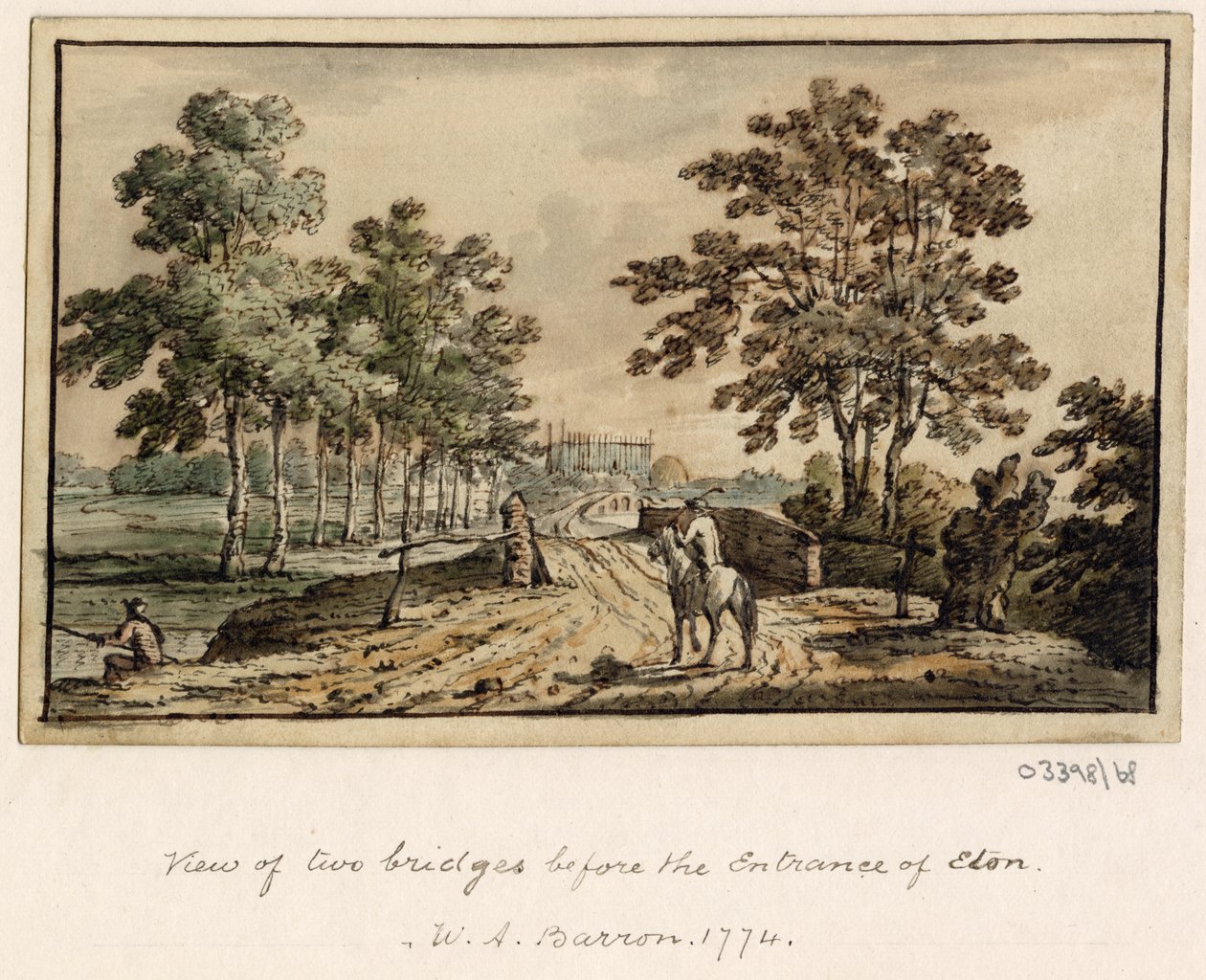 Bir dizi eskiz, Büyük Britanya, Kıta ve Amerika'dan görünümler 1772-1778 (suluboya) by British School