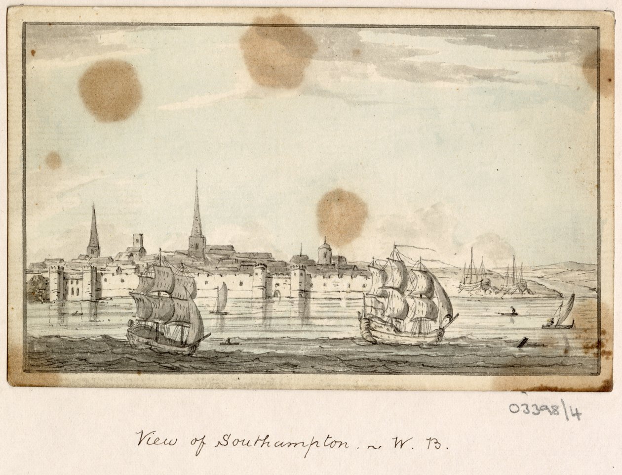 Bir dizi eskiz, Büyük Britanya, Kıta ve Amerika'dan görünümler 1772-1778 (suluboya) by British School