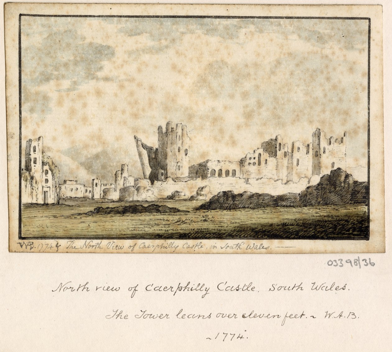 Bir dizi eskiz, Büyük Britanya, Kıta ve Amerika'dan görünümler 1772-1778 (suluboya) by British School