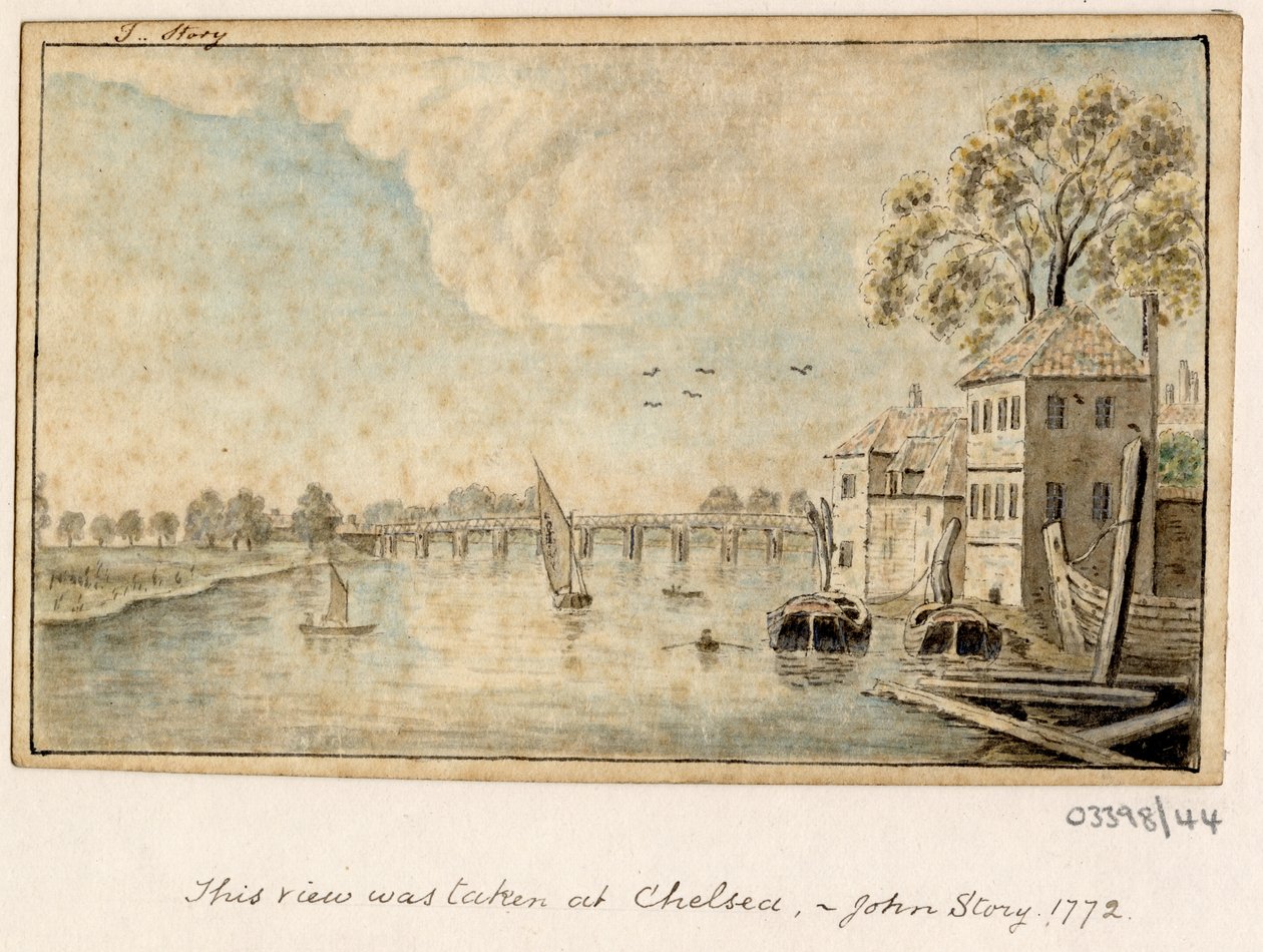 Bir dizi eskiz, Büyük Britanya, Kıta ve Amerika'dan görünümler 1772-1778 (suluboya) by British School
