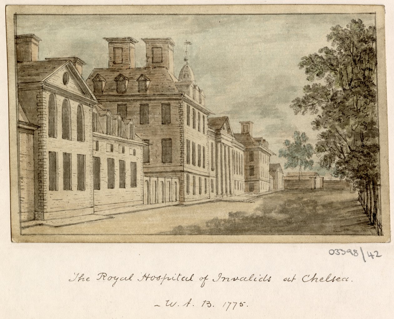 Bir dizi eskiz, Büyük Britanya, Kıta ve Amerika'dan görünümler 1772-1778 (suluboya) by British School