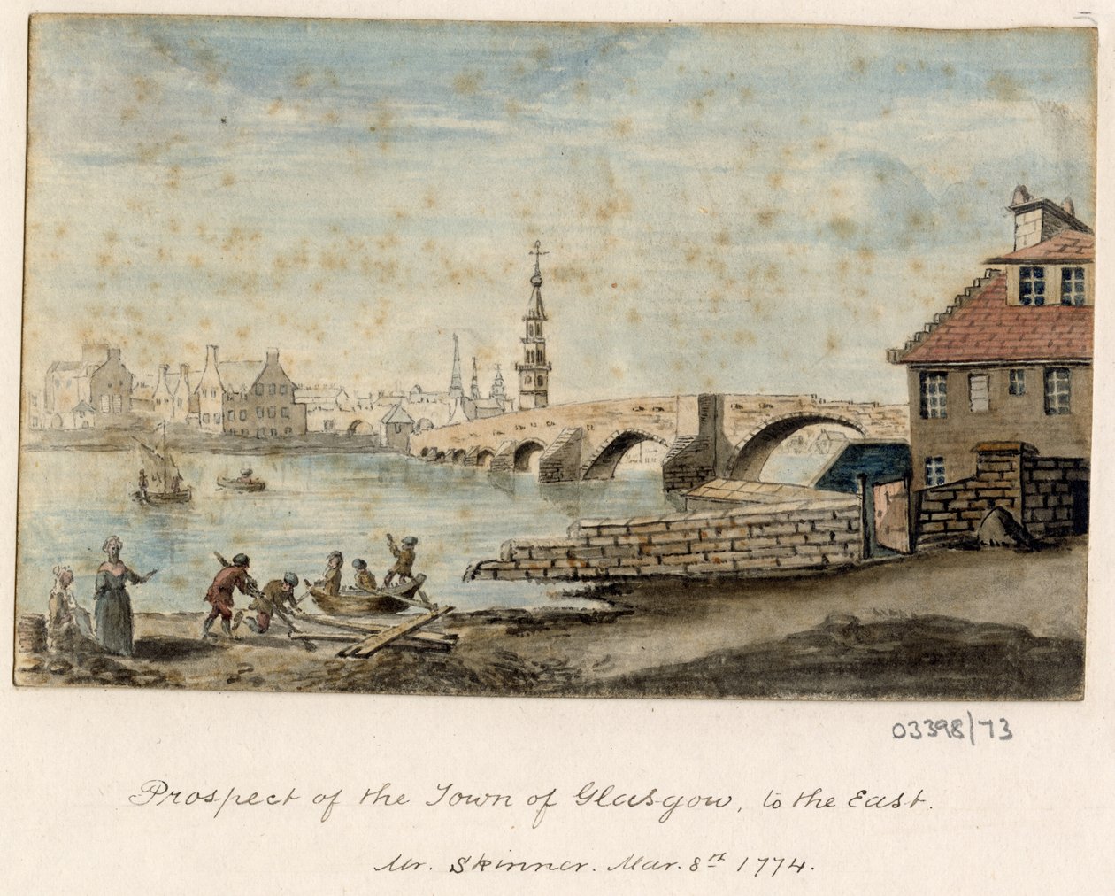 Bir dizi eskiz, Büyük Britanya, Kıta ve Amerika'dan görünümler 1772-1778 (suluboya) by British School