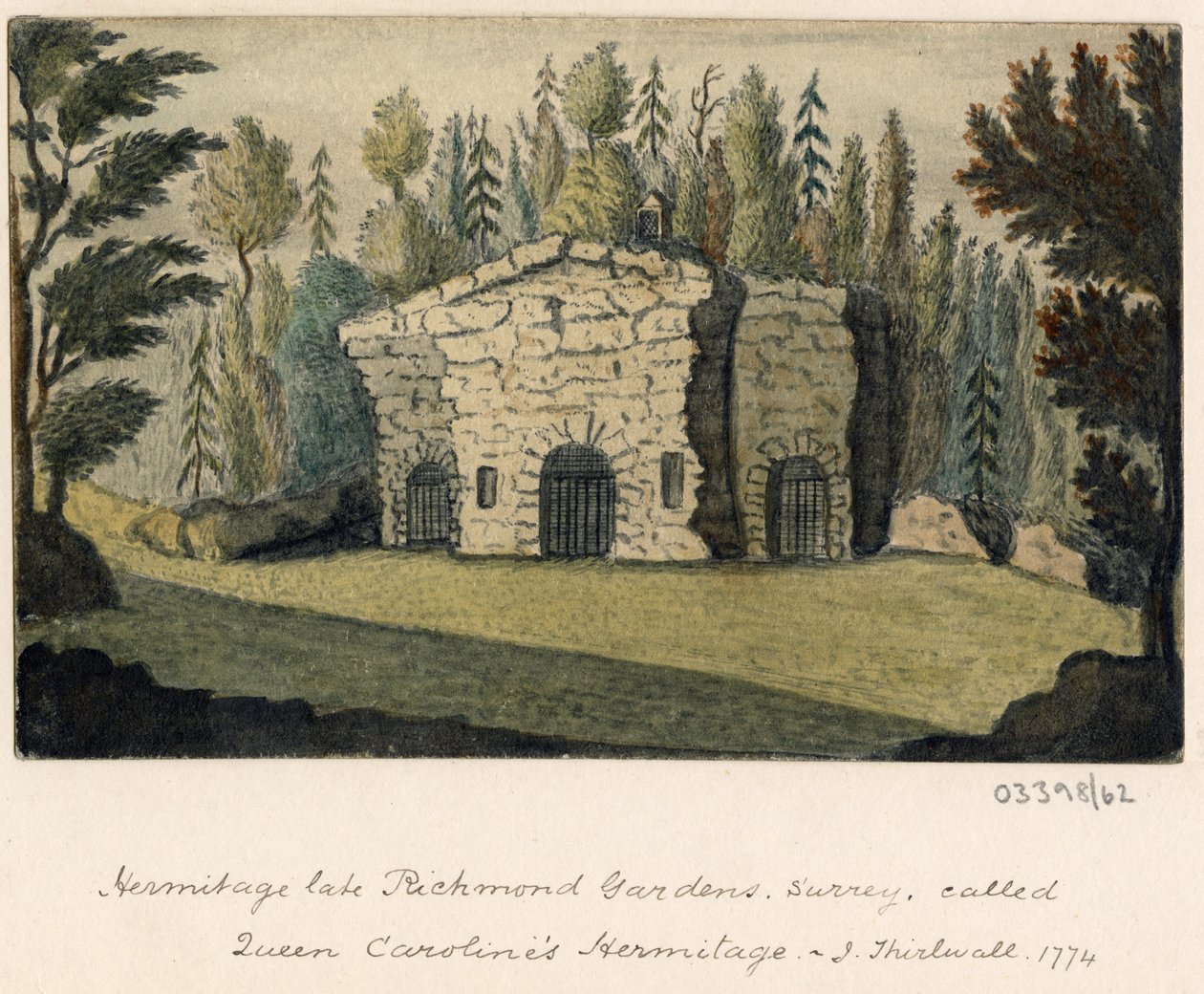 Bir dizi eskiz, Büyük Britanya, Kıta ve Amerika 1772-1778'den görünümler (suluboya) by British School