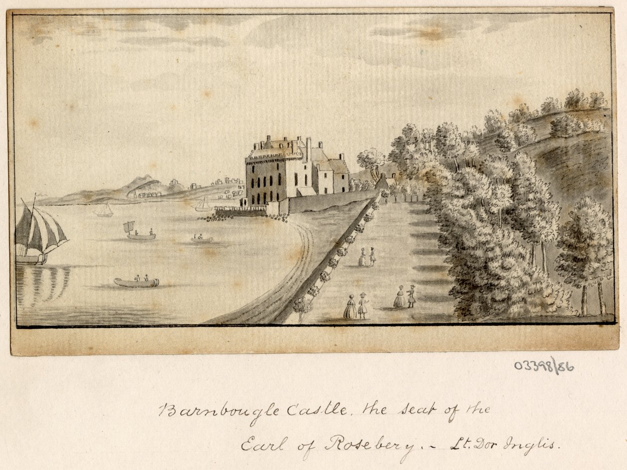 Bir dizi eskiz, Büyük Britanya, Kıta ve Amerika 1772-1778'deki görünümler (suluboya) by British School