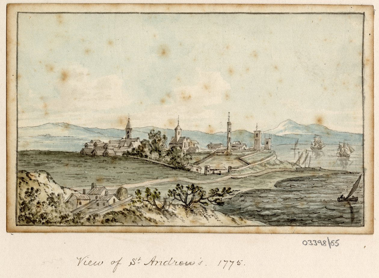 Bir dizi eskiz, Büyük Britanya, Kıta ve Amerika 1772-1778'deki görünümler (suluboya) by British School