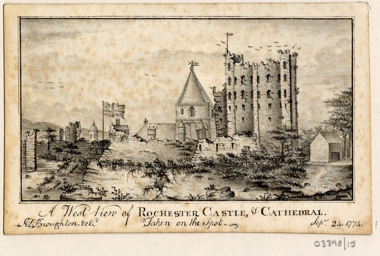 Bir dizi eskiz, Büyük Britanya, Kıta ve Amerika 1772-1778'deki görünümler (suluboya) by British School