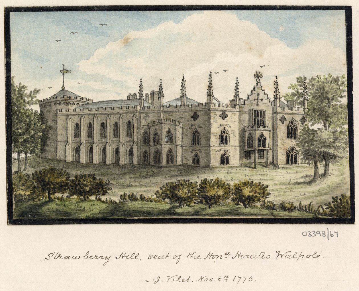 Bir dizi eskiz, Büyük Britanya, Kıta ve Amerika 1772-1778'den görünümler (suluboya) by British School