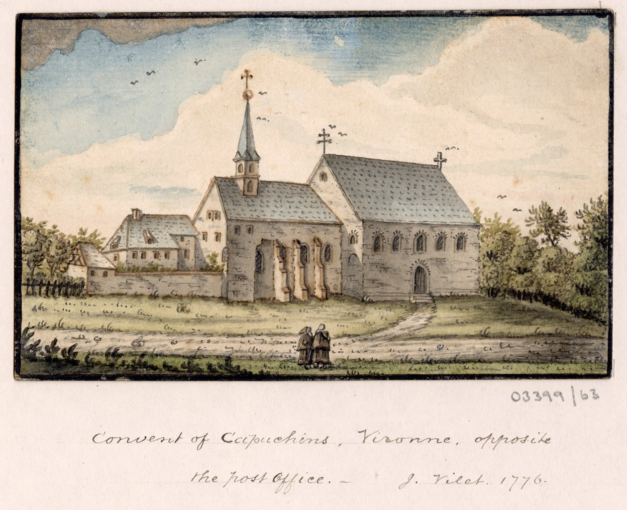Bir dizi eskiz, Büyük Britanya, Kıta ve Amerika 1772-1778'deki görünümler (suluboya) by British School