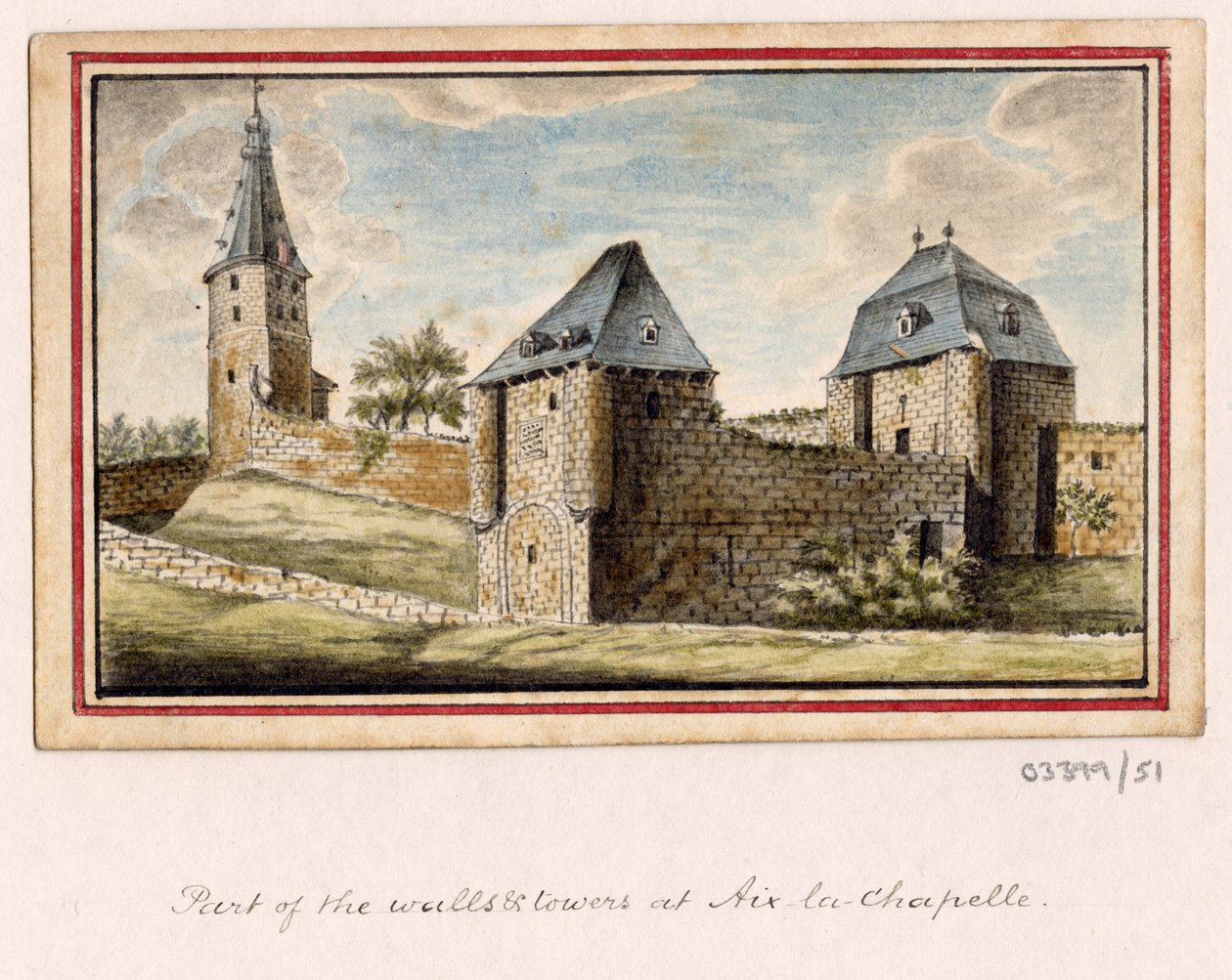 Bir dizi eskiz, Büyük Britanya, Kıta ve Amerika 1772-1778'deki görünümler (suluboya) by British School