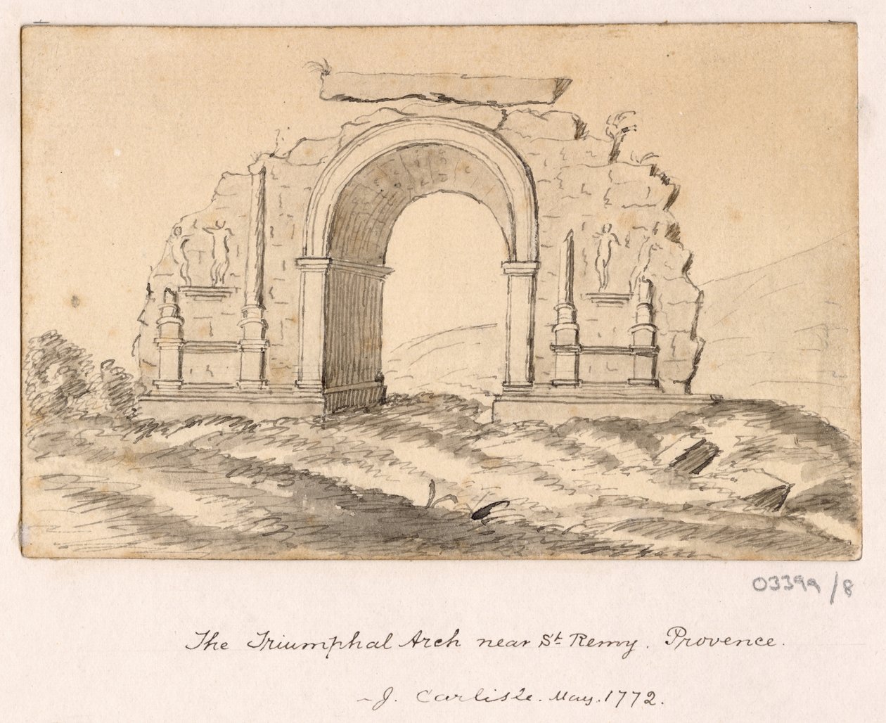 Bir dizi eskiz, Büyük Britanya, Kıta ve Amerika 1772-1778'deki görünümler (eskiz) by British School