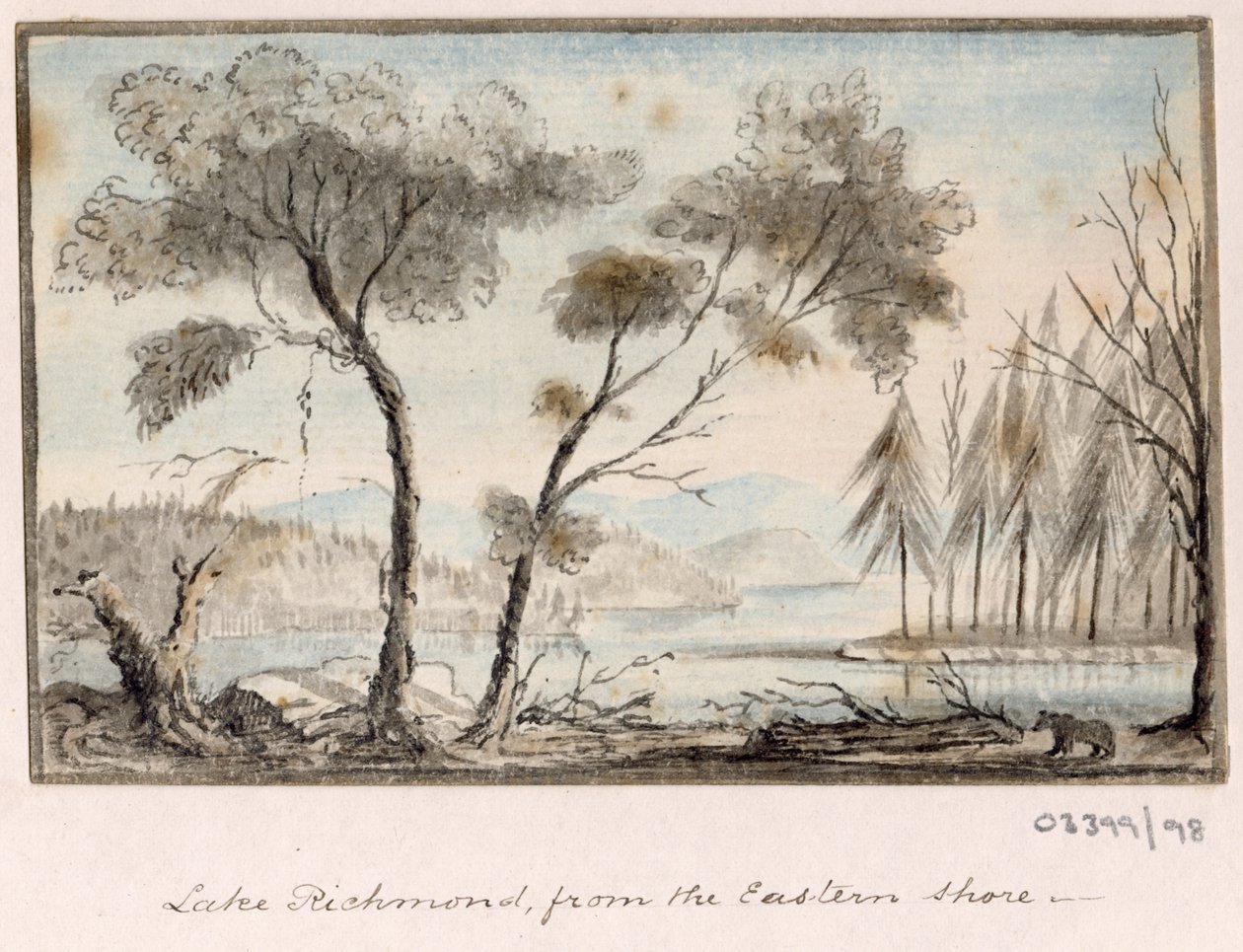 Bir dizi eskiz, Büyük Britanya, Kıta ve Amerika 1772-1778'deki görünümler (suluboya) by British School