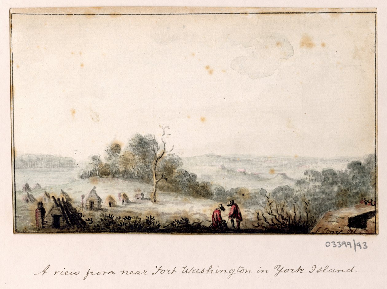 Bir dizi eskiz, Büyük Britanya, Kıta ve Amerika 1772-1778'deki görünümler (suluboya) by British School