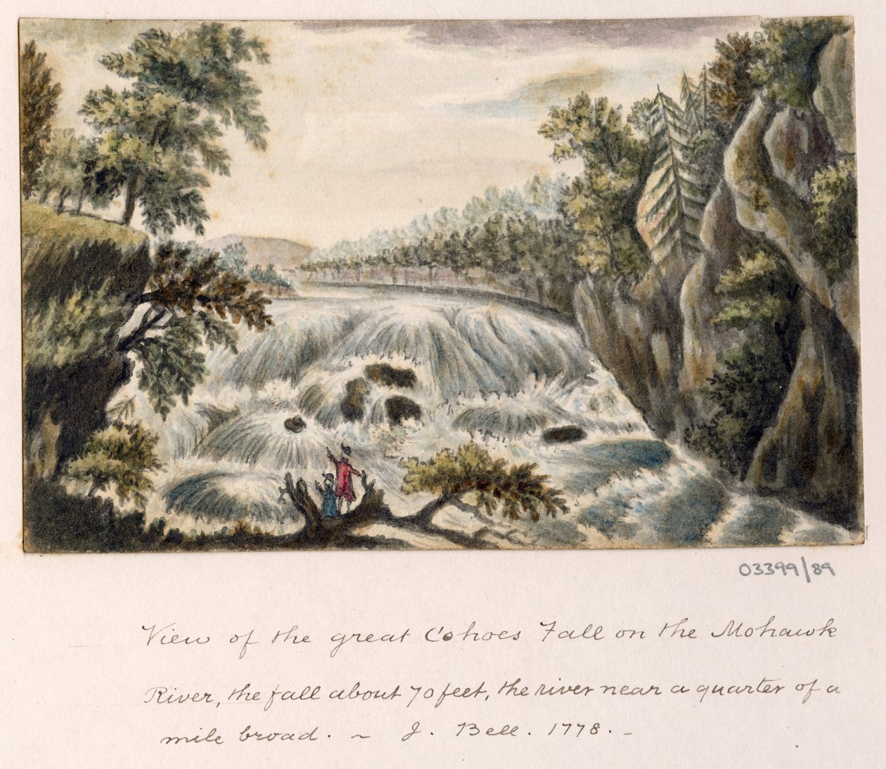 Bir dizi eskiz, Büyük Britanya, Kıta ve Amerika 1772-1778'deki görünümler (suluboya) by British School