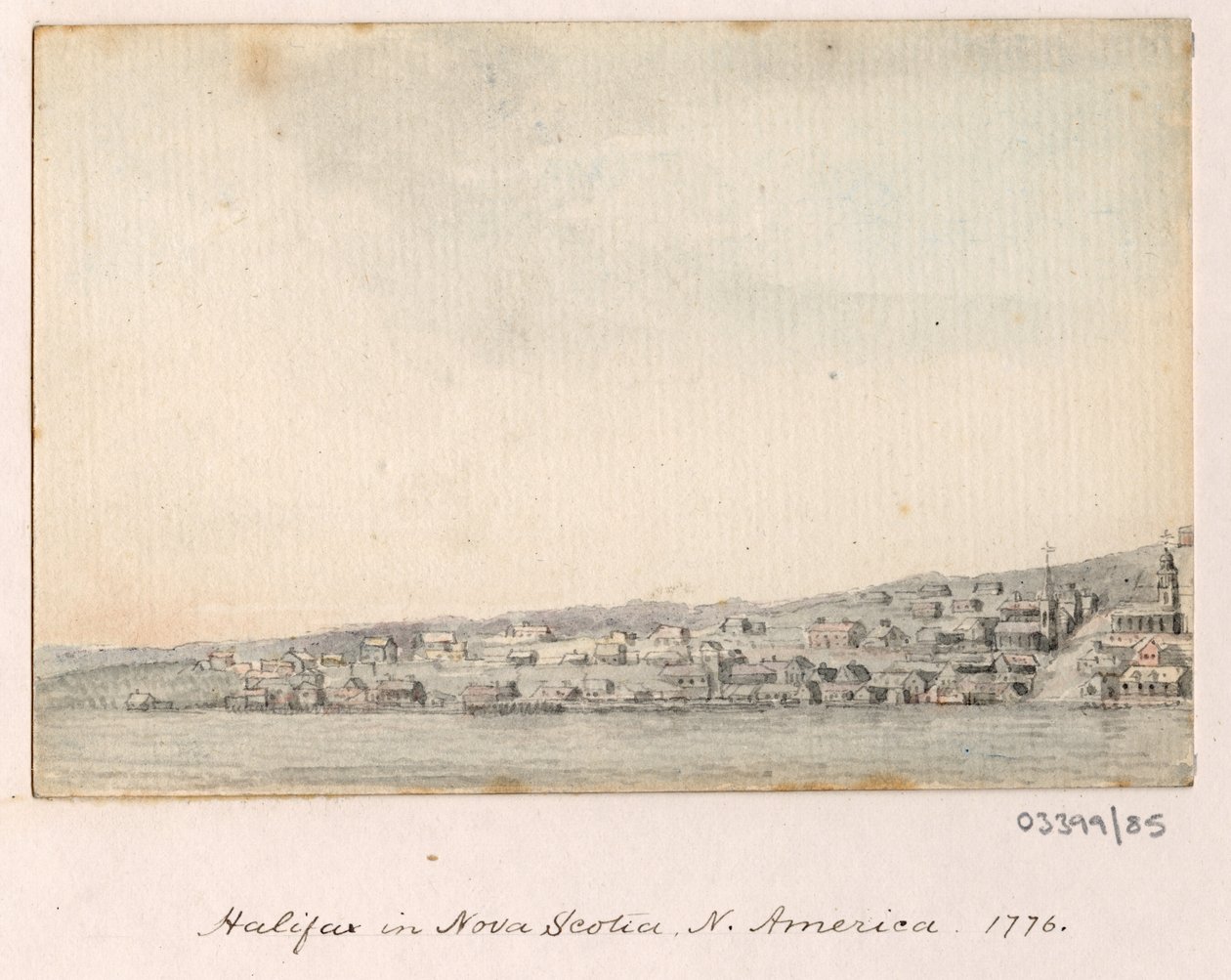 Bir dizi eskiz, Büyük Britanya, Kıta ve Amerika 1772-1778'deki görünümler (suluboya) by British School