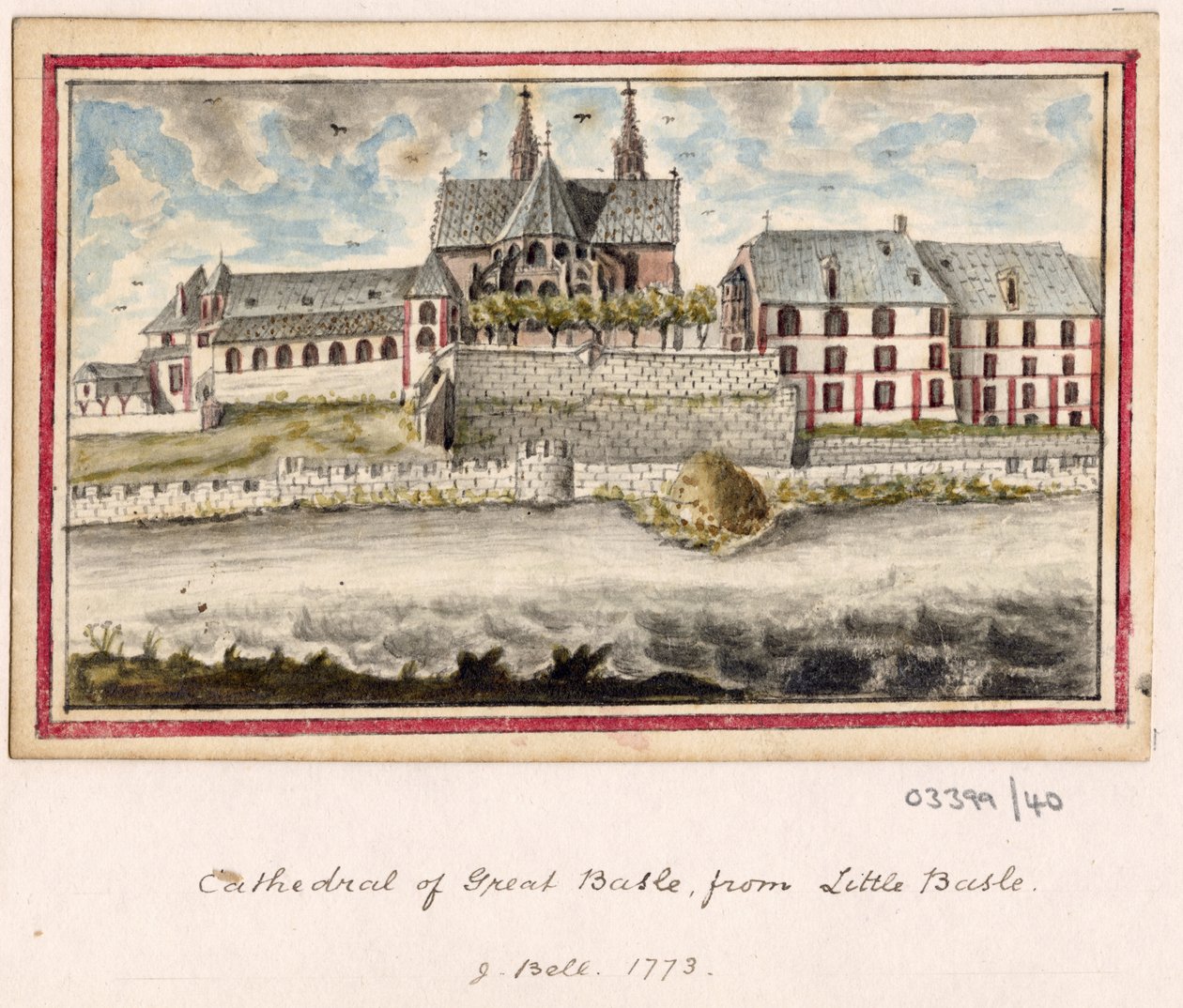 Bir dizi eskiz, Büyük Britanya, Kıta ve Amerika 1772-1778'deki görünümler (suluboya) by British School