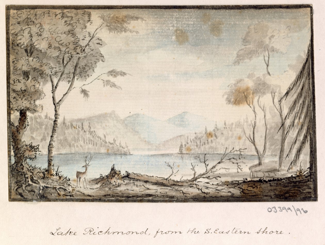 Bir dizi eskiz, Büyük Britanya, Kıta ve Amerika 1772-1778'deki görünümler (suluboya) by British School