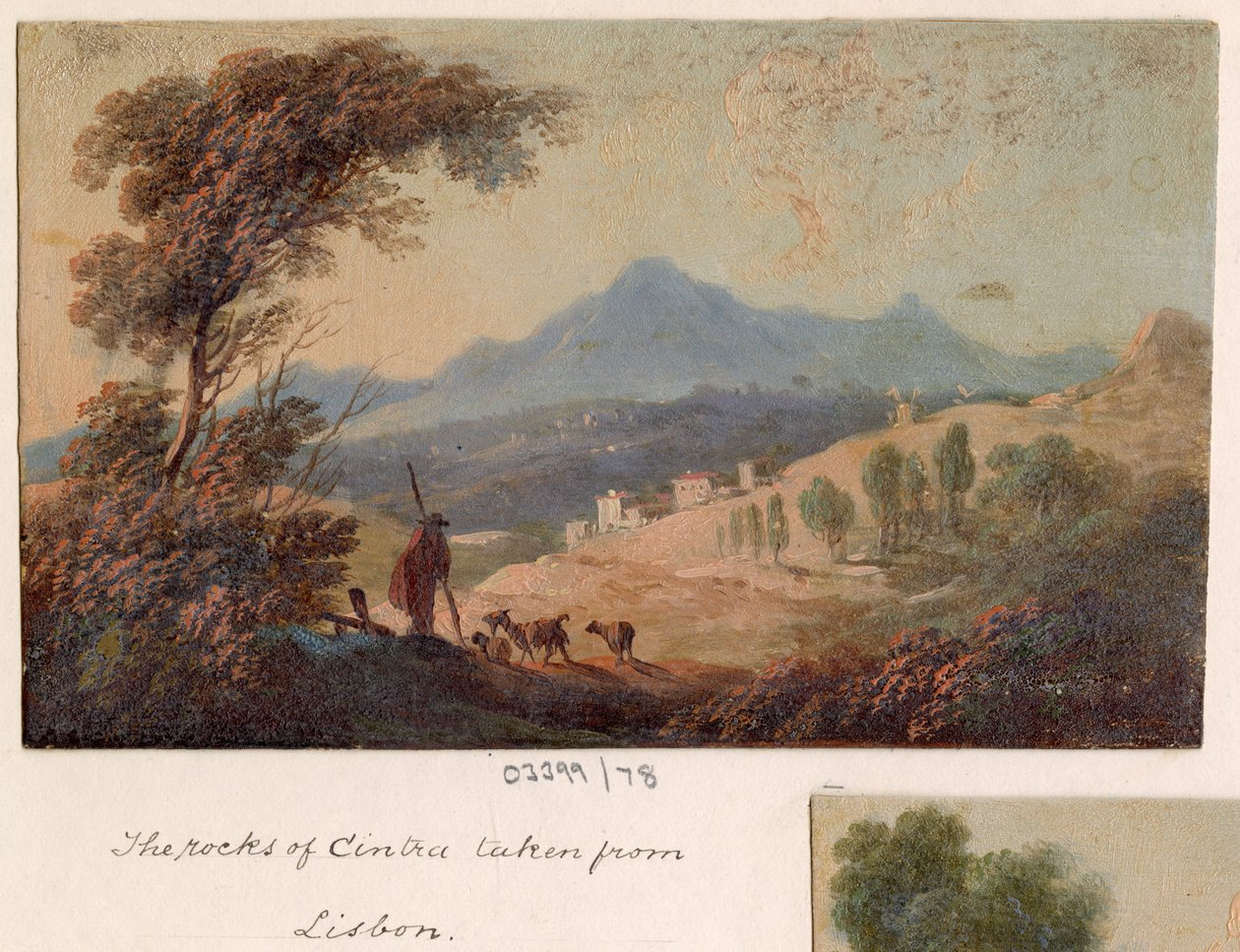 Bir dizi eskiz, Büyük Britanya, Kıta ve Amerika 1772-1778'den görünümler (yağlı boya) by British School