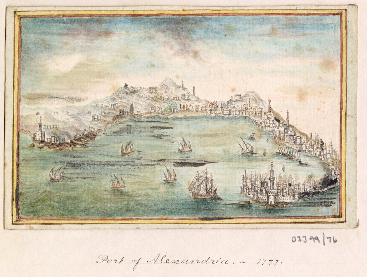 Bir dizi eskiz, Büyük Britanya, Kıta ve Amerika 1772-1778'deki görünümler (suluboya) by British School