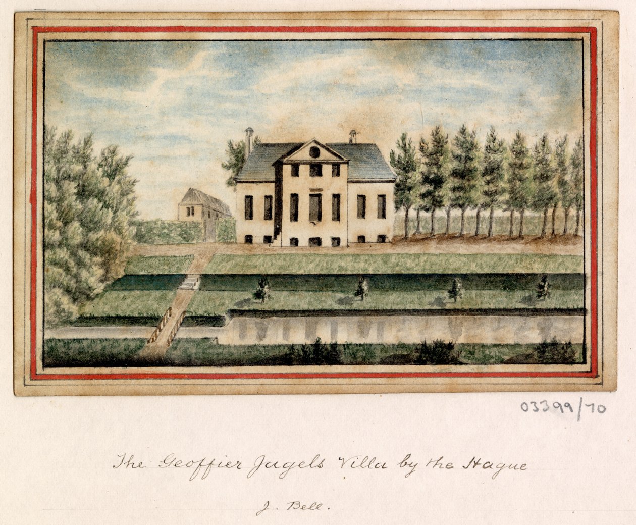 Bir dizi eskiz, Büyük Britanya, Kıta ve Amerika 1772-1778'deki görünümler (suluboya) by British School