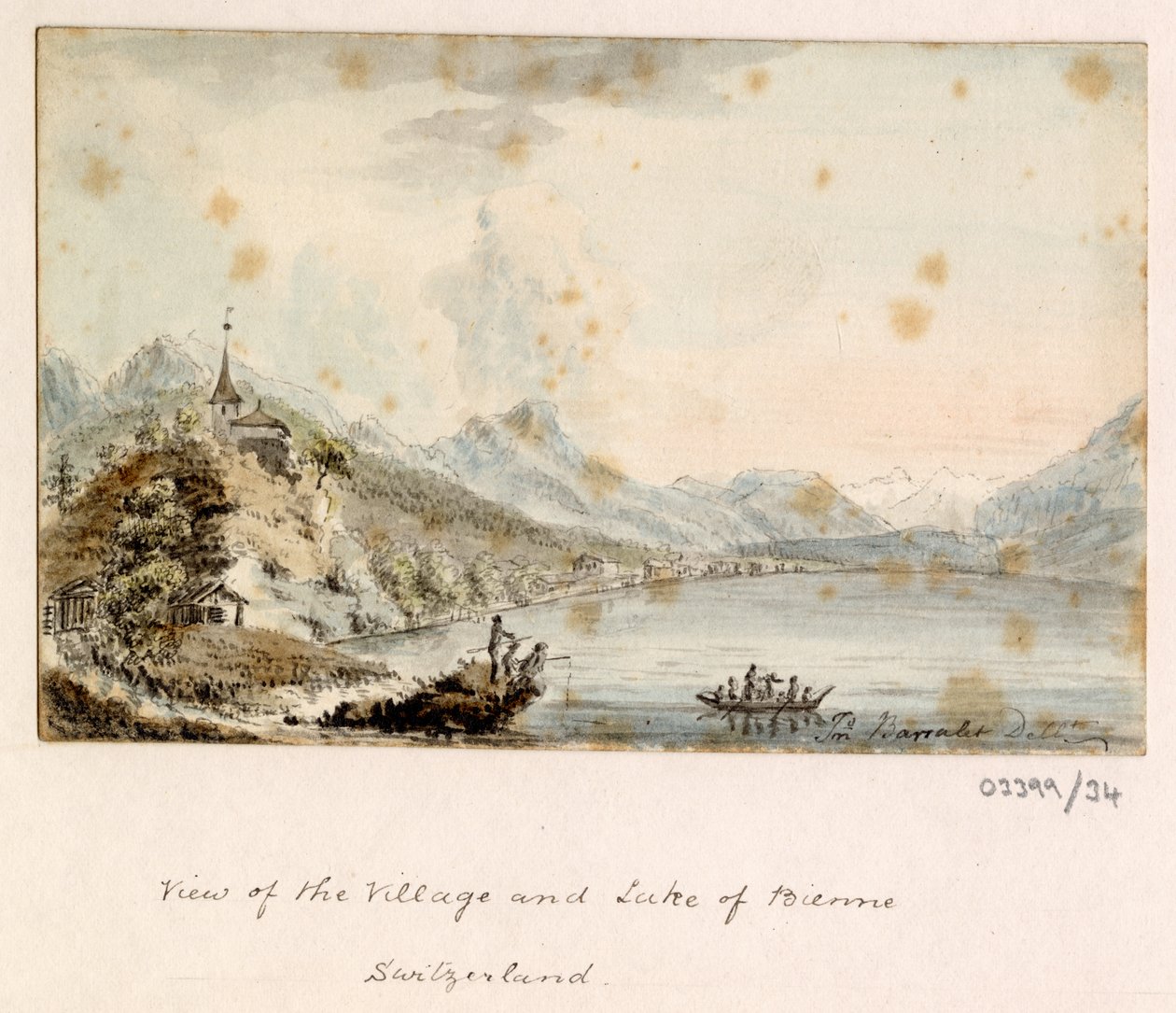 Bir dizi eskiz, Büyük Britanya, Kıta ve Amerika 1772-1778'deki görünümler (suluboya) by British School