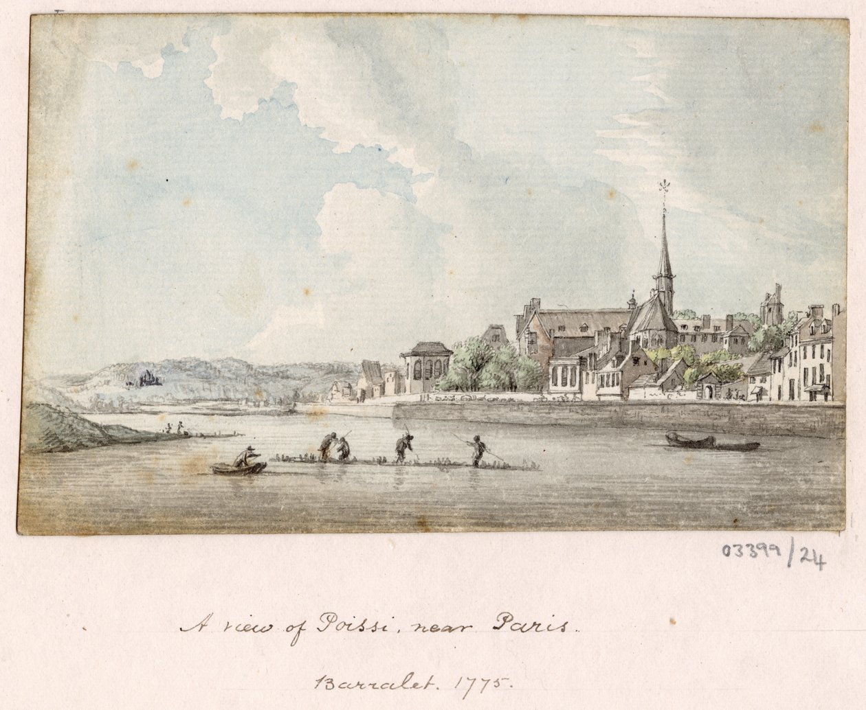 Bir dizi eskiz, Büyük Britanya, Kıta ve Amerika 1772-1778'deki görünümler (suluboya) by British School