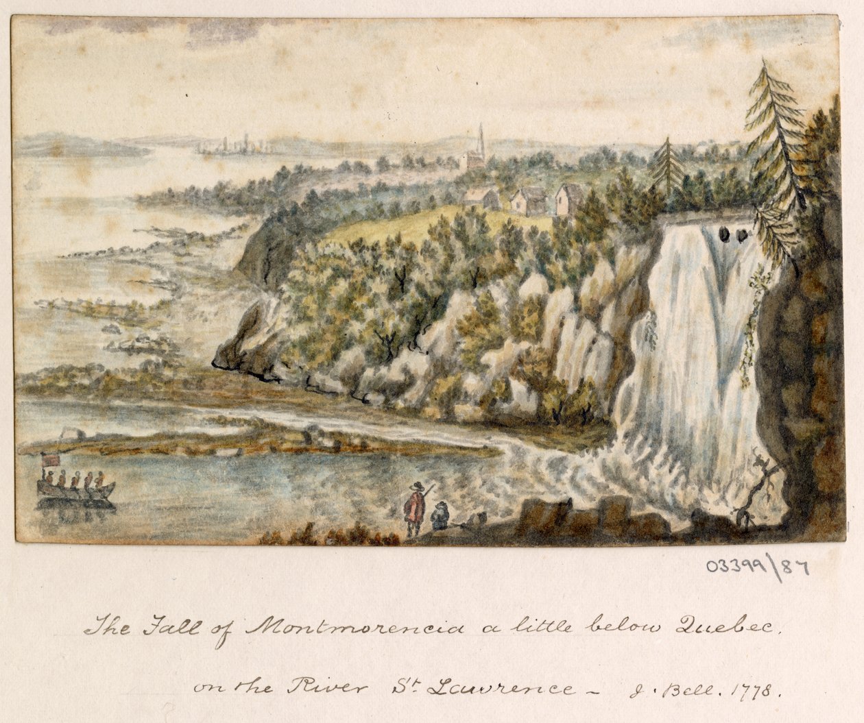 Bir dizi eskiz, Büyük Britanya, Kıta ve Amerika 1772-1778'deki görünümler (suluboya) by British School