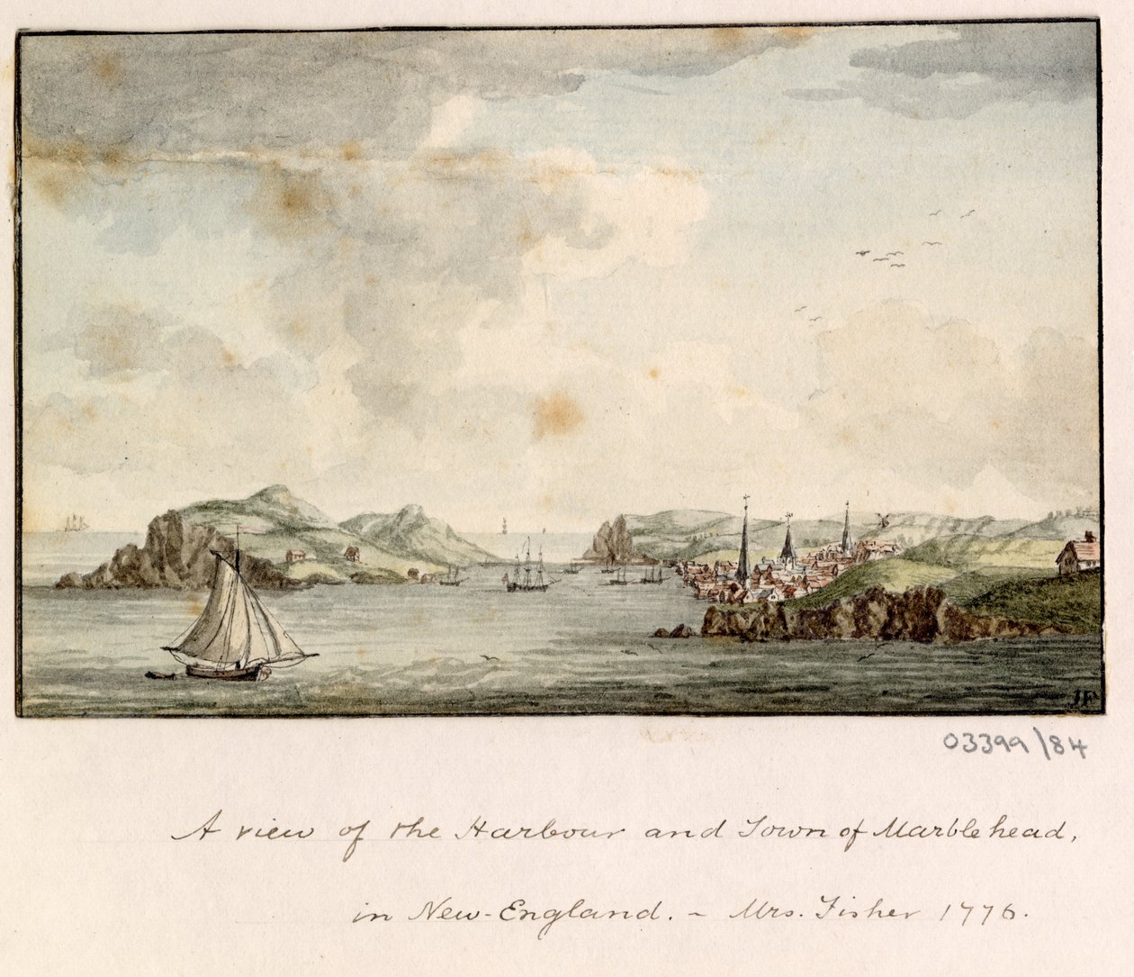 Bir dizi eskiz, Büyük Britanya, Kıta ve Amerika 1772-1778'deki görünümler (suluboya) by British School
