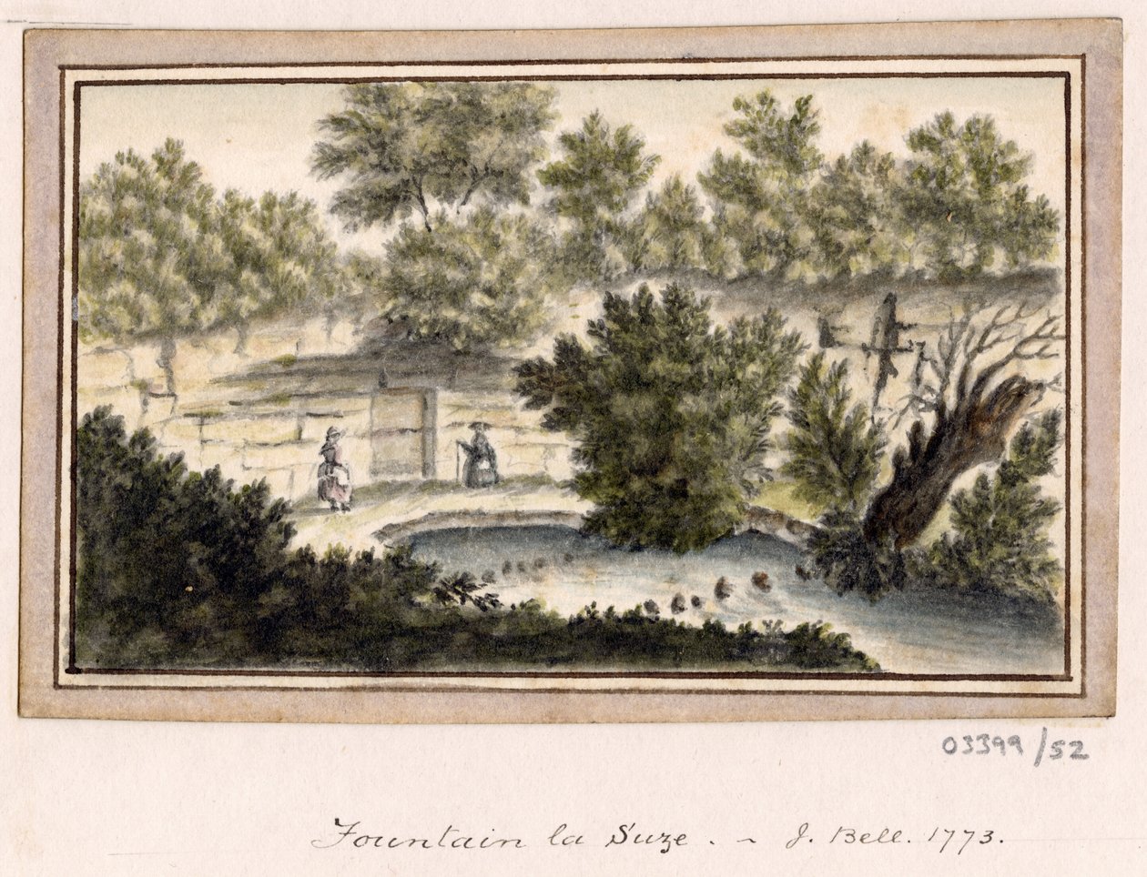 Bir dizi eskiz, Büyük Britanya, Kıta ve Amerika 1772-1778'deki görünümler (suluboya) by British School