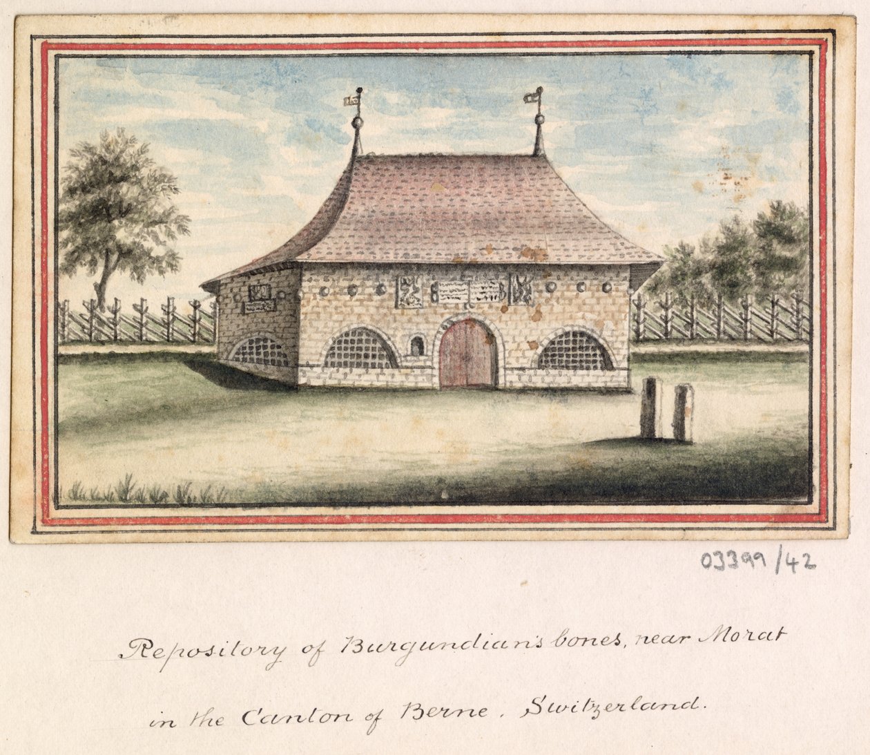 Bir dizi eskiz, Büyük Britanya, Kıta ve Amerika 1772-1778'deki görünümler (suluboya) by British School