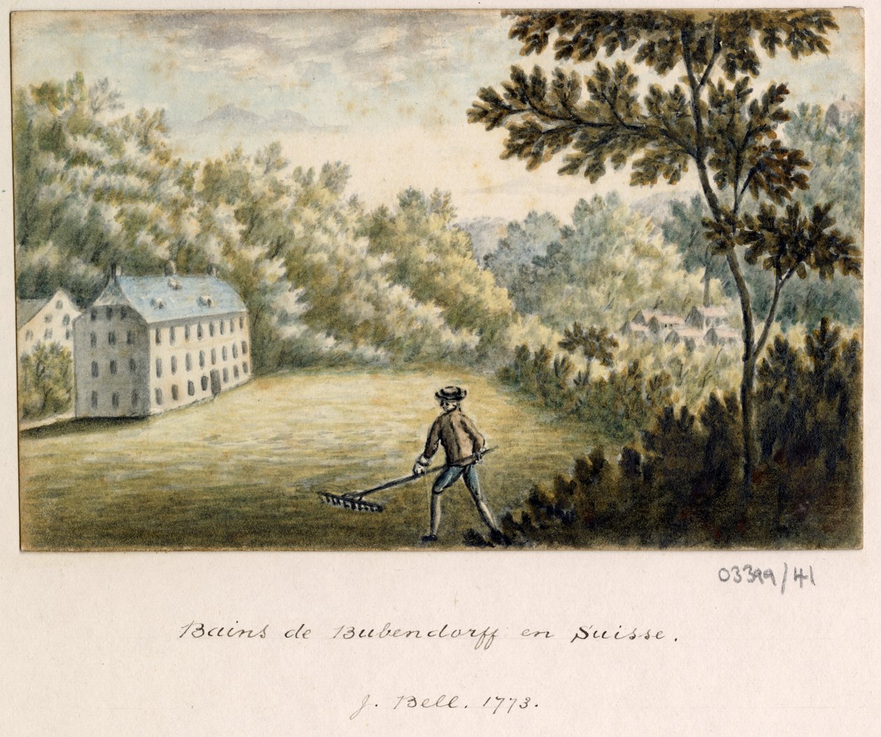 Bir dizi eskiz, Büyük Britanya, Kıta ve Amerika 1772-1778'deki görünümler (suluboya) by British School