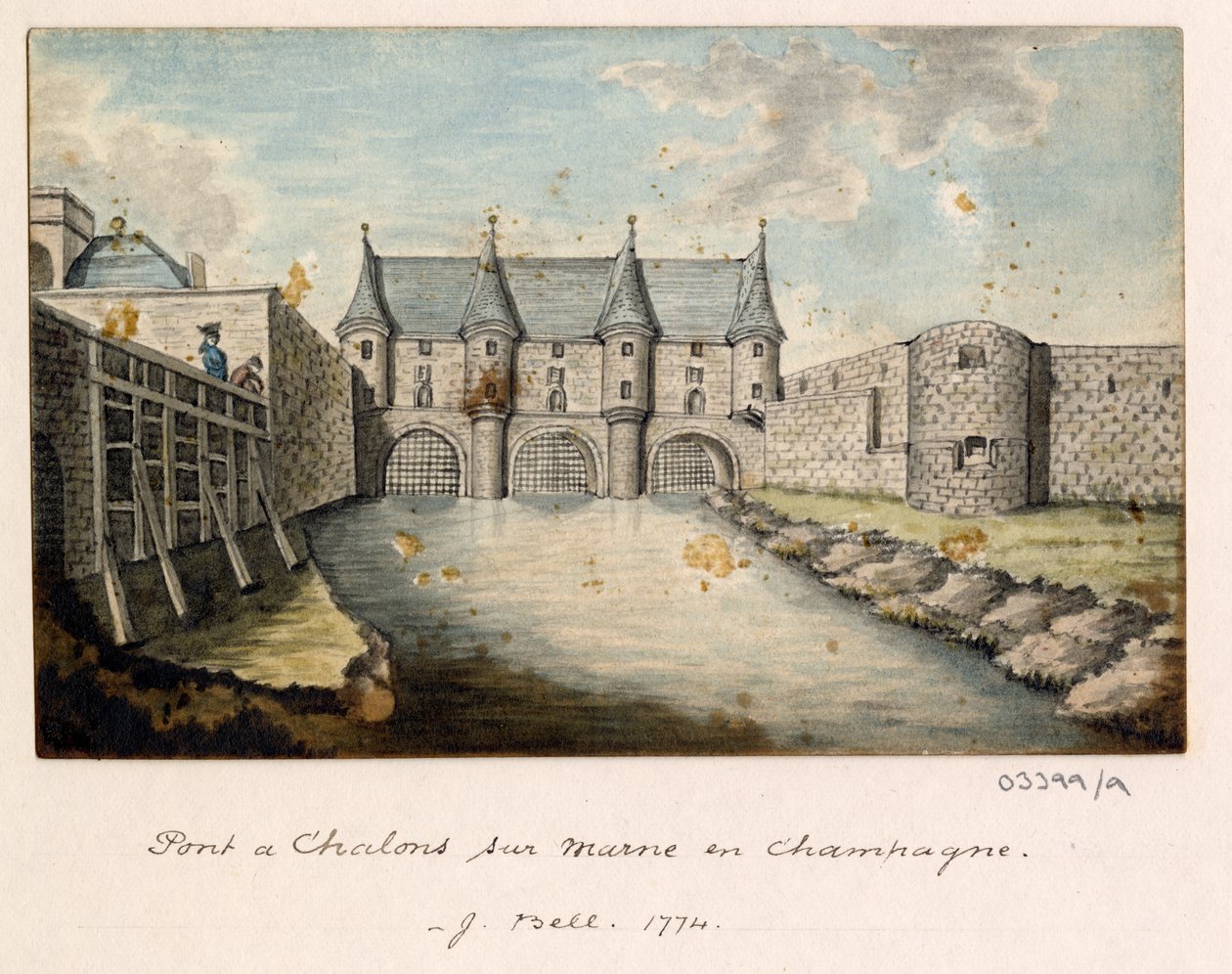 Bir dizi eskiz, Büyük Britanya, Kıta ve Amerika 1772-1778'deki görünümler (suluboya) by British School