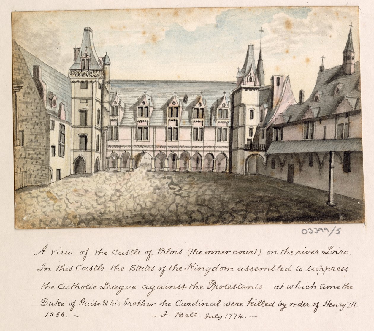 Bir dizi eskiz, Büyük Britanya, Kıta ve Amerika 1772-1778'deki görünümler (suluboya) by British School