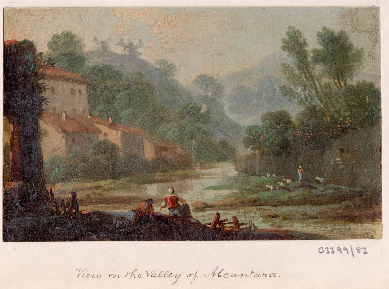 Bir dizi eskiz, Büyük Britanya, Kıta ve Amerika 1772-1778'deki görünümler (kağıt üzerine yağlı boya) by British School