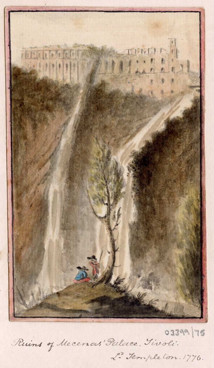 Bir dizi eskiz, Büyük Britanya, Kıta ve Amerika 1772-1778'deki görünümler (suluboya) by British School