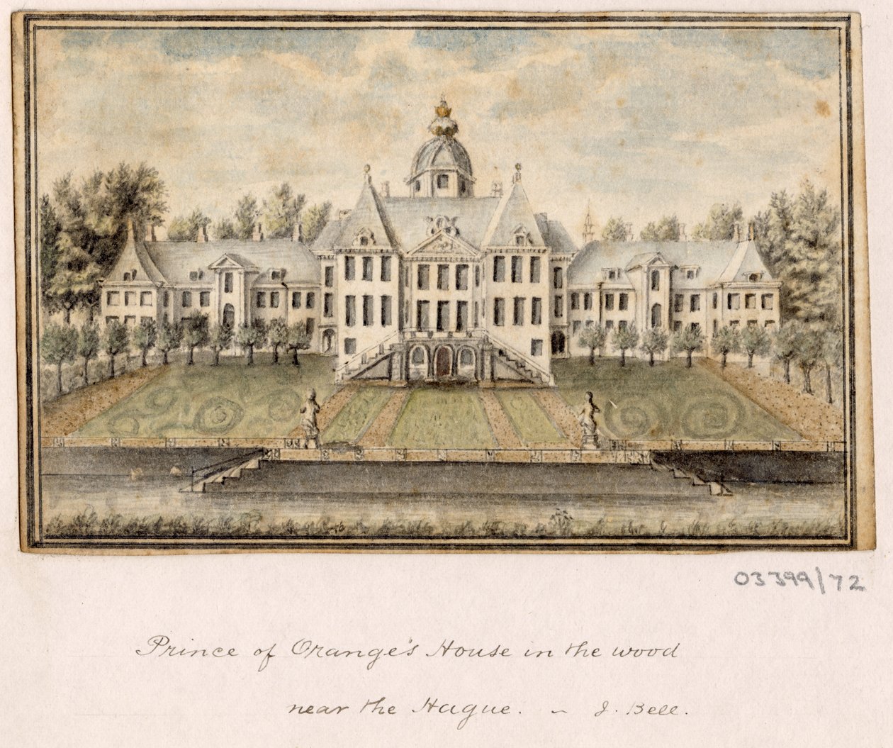 Bir dizi eskiz, Büyük Britanya, Kıta ve Amerika 1772-1778'deki görünümler (suluboya) by British School