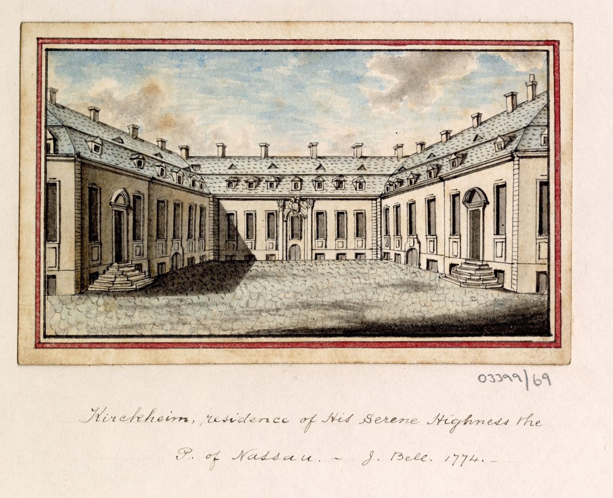Bir dizi eskiz, Büyük Britanya, Kıta ve Amerika 1772-1778'deki görünümler (suluboya) by British School