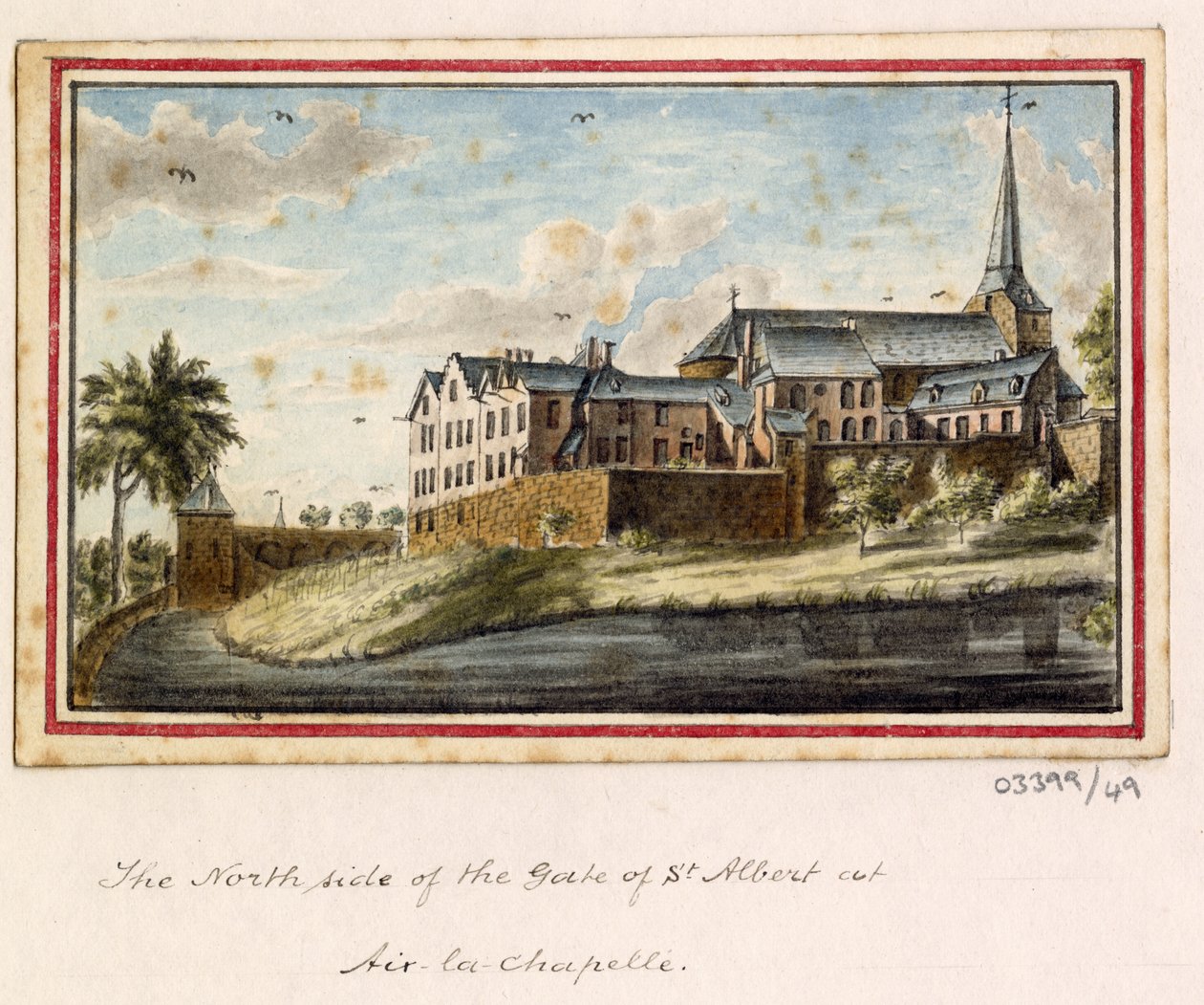 Bir dizi eskiz, Büyük Britanya, Kıta ve Amerika 1772-1778'deki görünümler (suluboya) by British School
