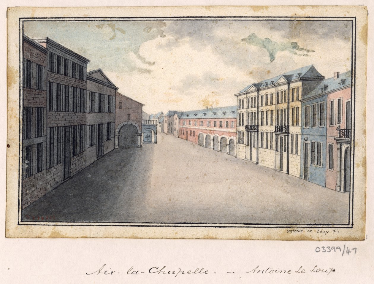 Bir dizi eskiz, Büyük Britanya, Kıta ve Amerika 1772-1778'deki görünümler (suluboya) by British School
