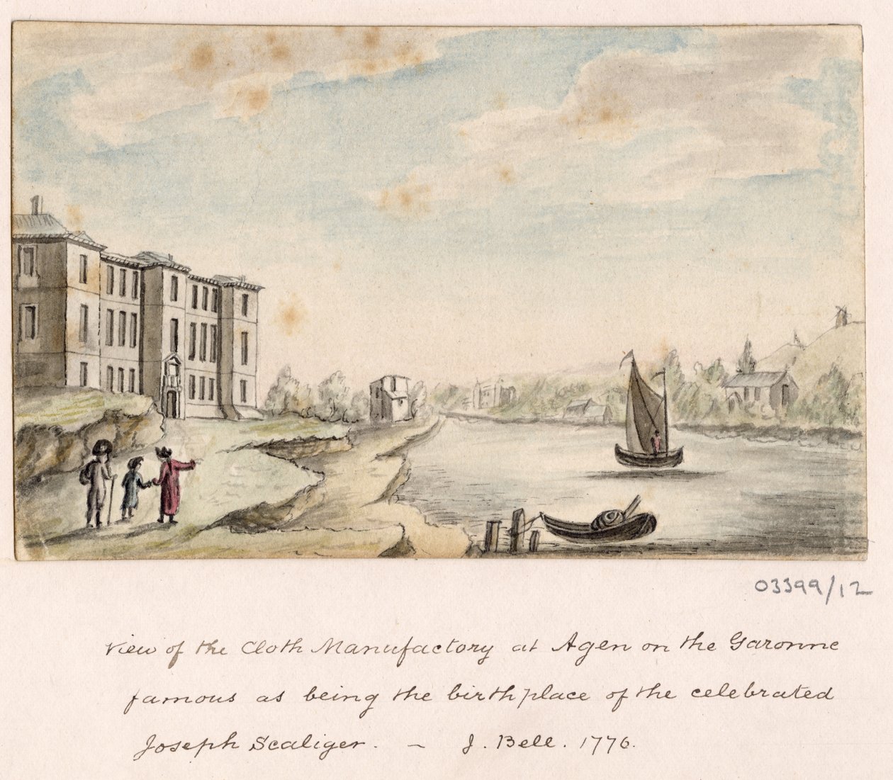 Bir dizi eskiz, Büyük Britanya, Kıta ve Amerika 1772-1778'deki görünümler (suluboya) by British School