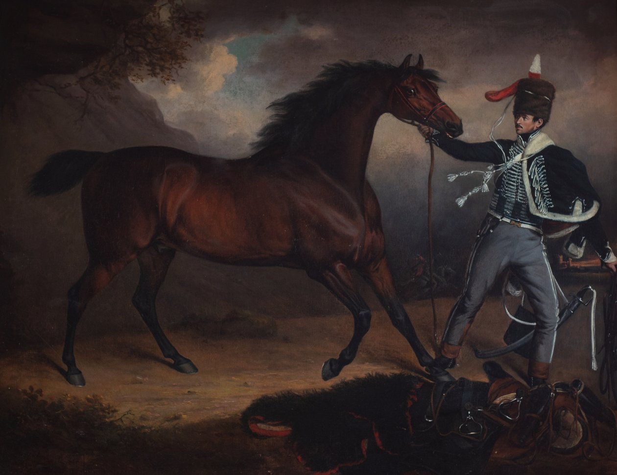 Çizmeler ve Eyer, 1812 dolayları (Tuval üzerine yağlı boya) by British School