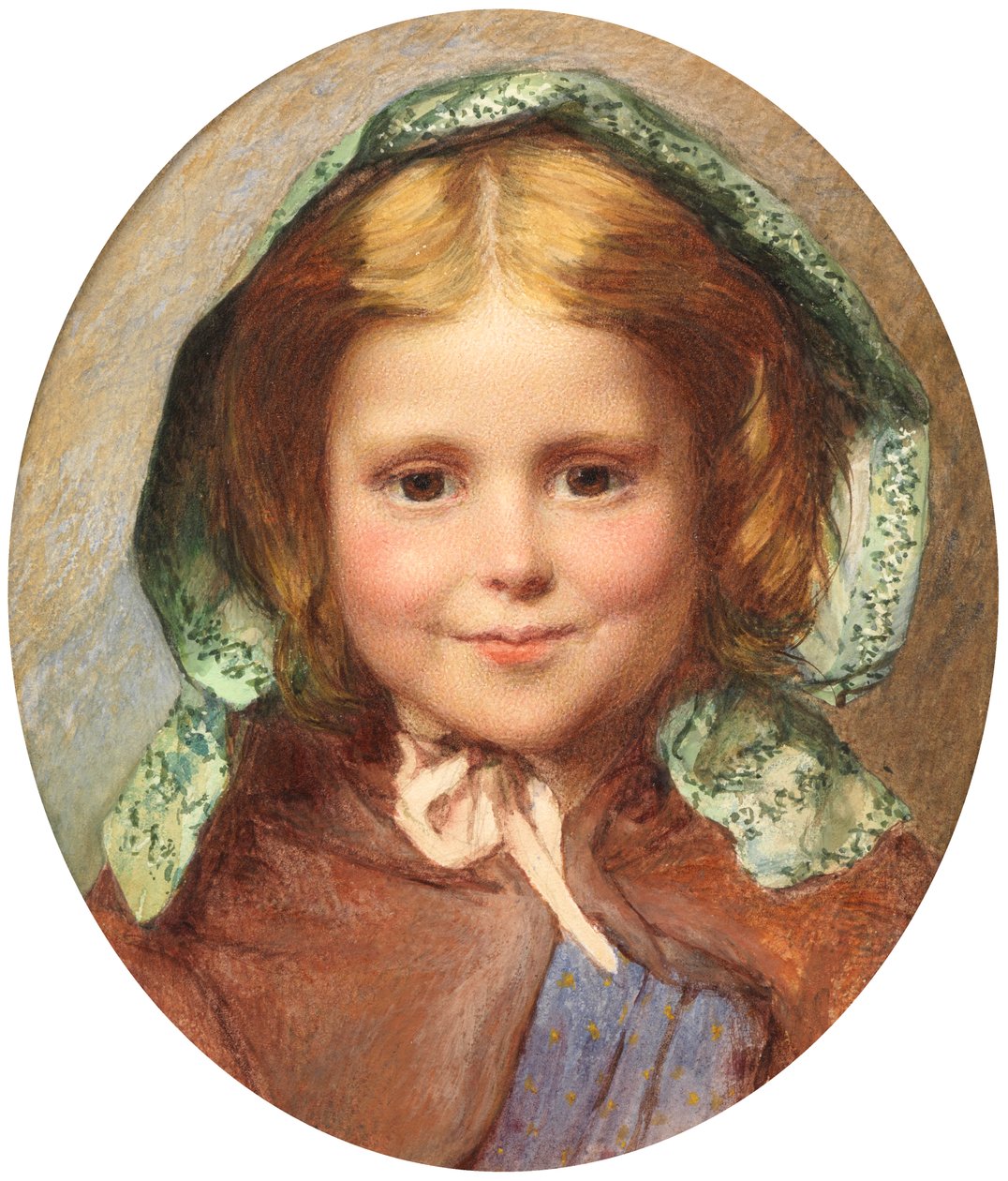 Bonnetli Kız (suluboya) by British School