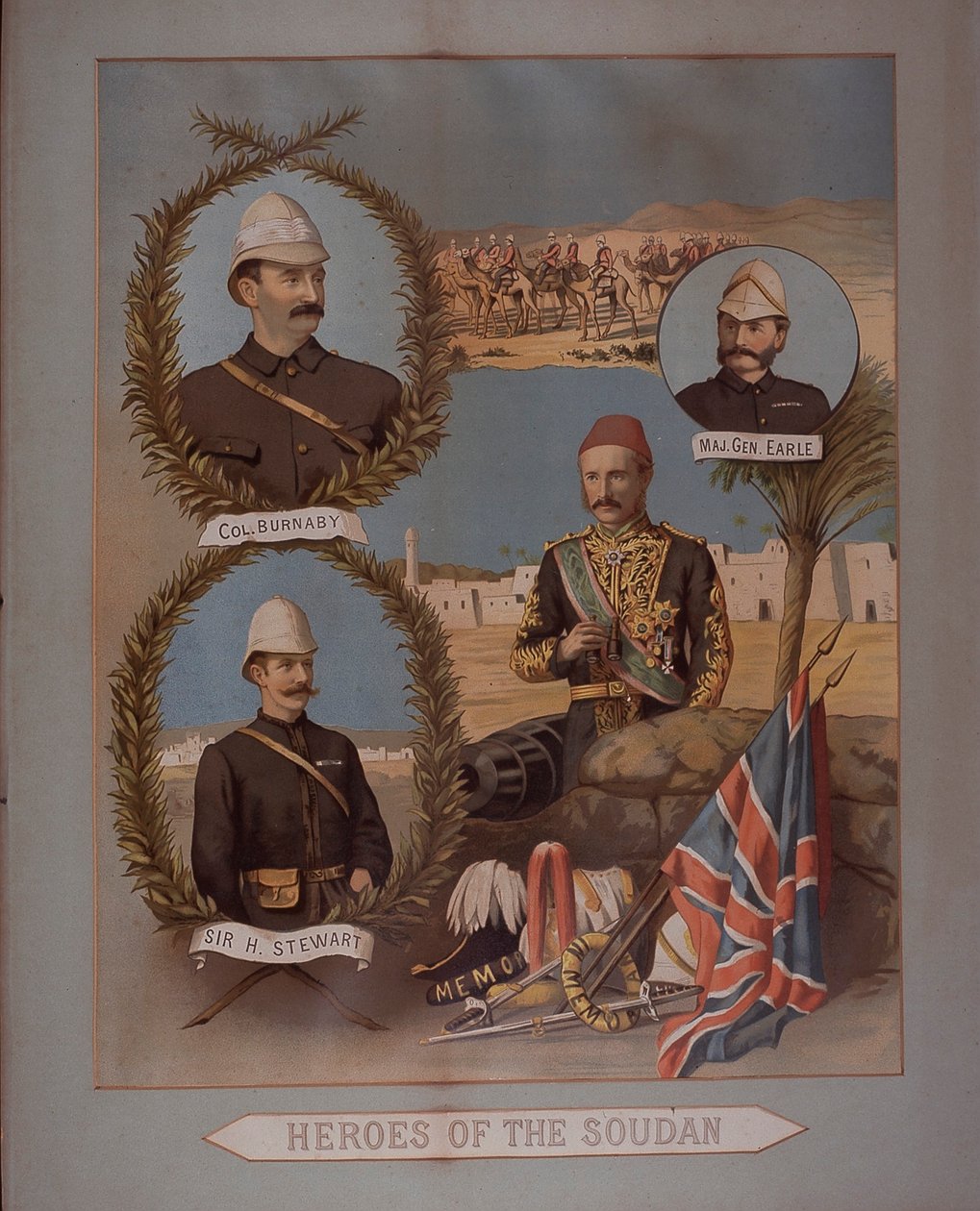 Soudan 1885 Kahramanları (chromolitho) by British School