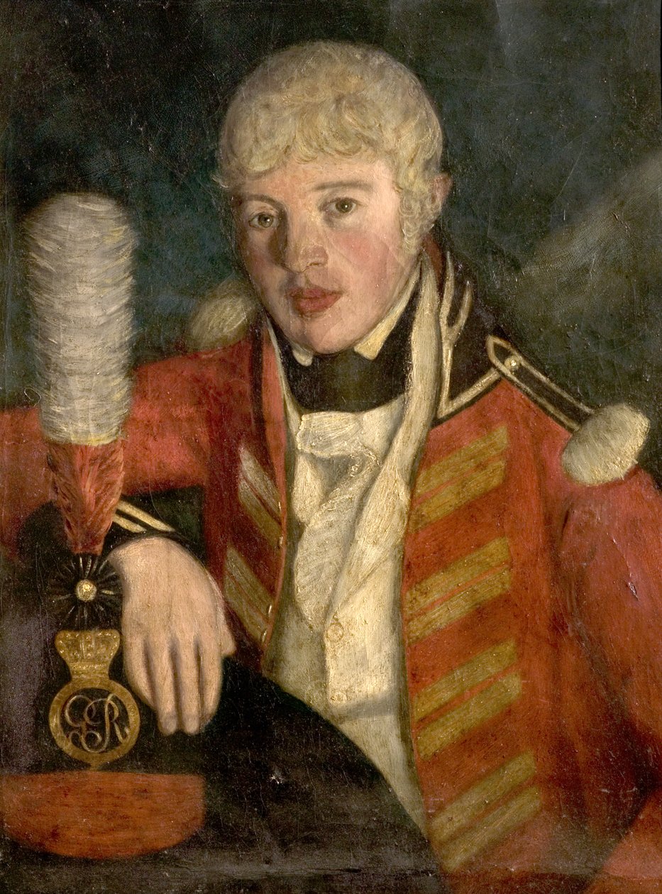 Bir Subayın Portresi, c.1806 (tuval üzerine yağlı boya) by British School