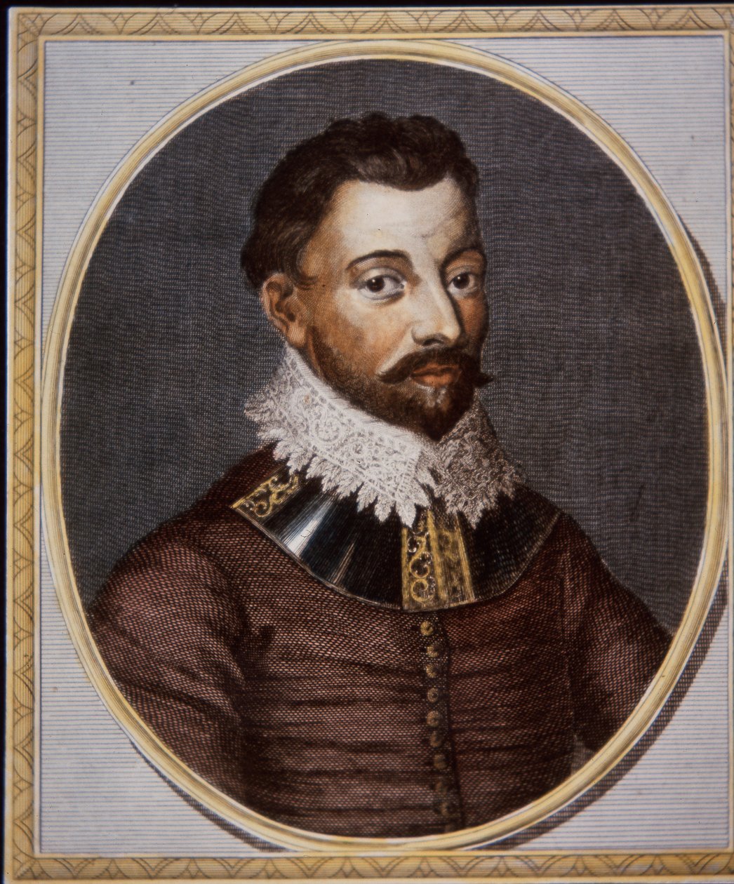 Sir Francis Drake, tüccar ve korsan (renkli gravür) by British School